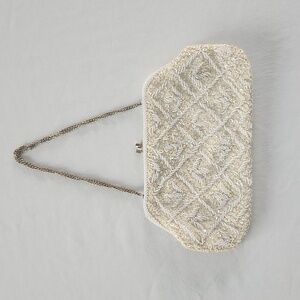 Vintage Simpsons Beaded Sequins Twist Lock Evening Bag